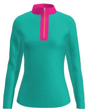 AB Sport Women's Long Sleeve Bahamas Pink UV 40 Sun Shirt - LS02-BHHP