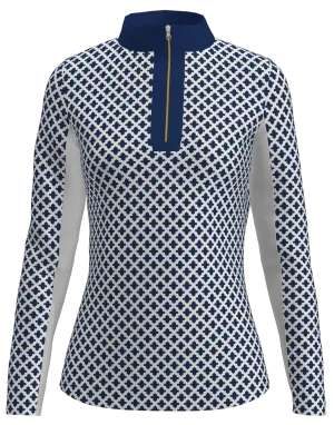 AB SPORT Women's Long Sleeve Mosaic Print UV 40 Sun Shirt LS02-MOSWNS