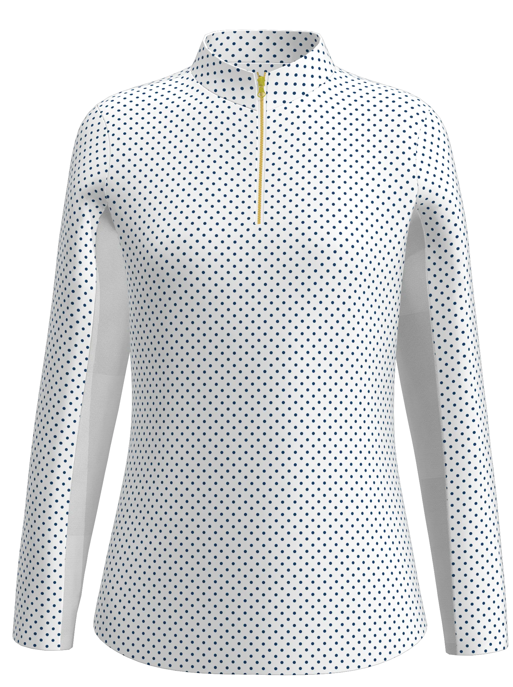 AB SPORT Women's Polka Dot Print Sun Shirt LS01-WNPD