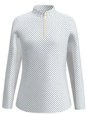 AB SPORT Women's Polka Dot Print Sun Shirt LS01-WNPD