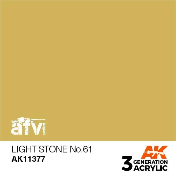 AK Interactive AK11377 3G AFV Light Stone No.61  Paint 17ml