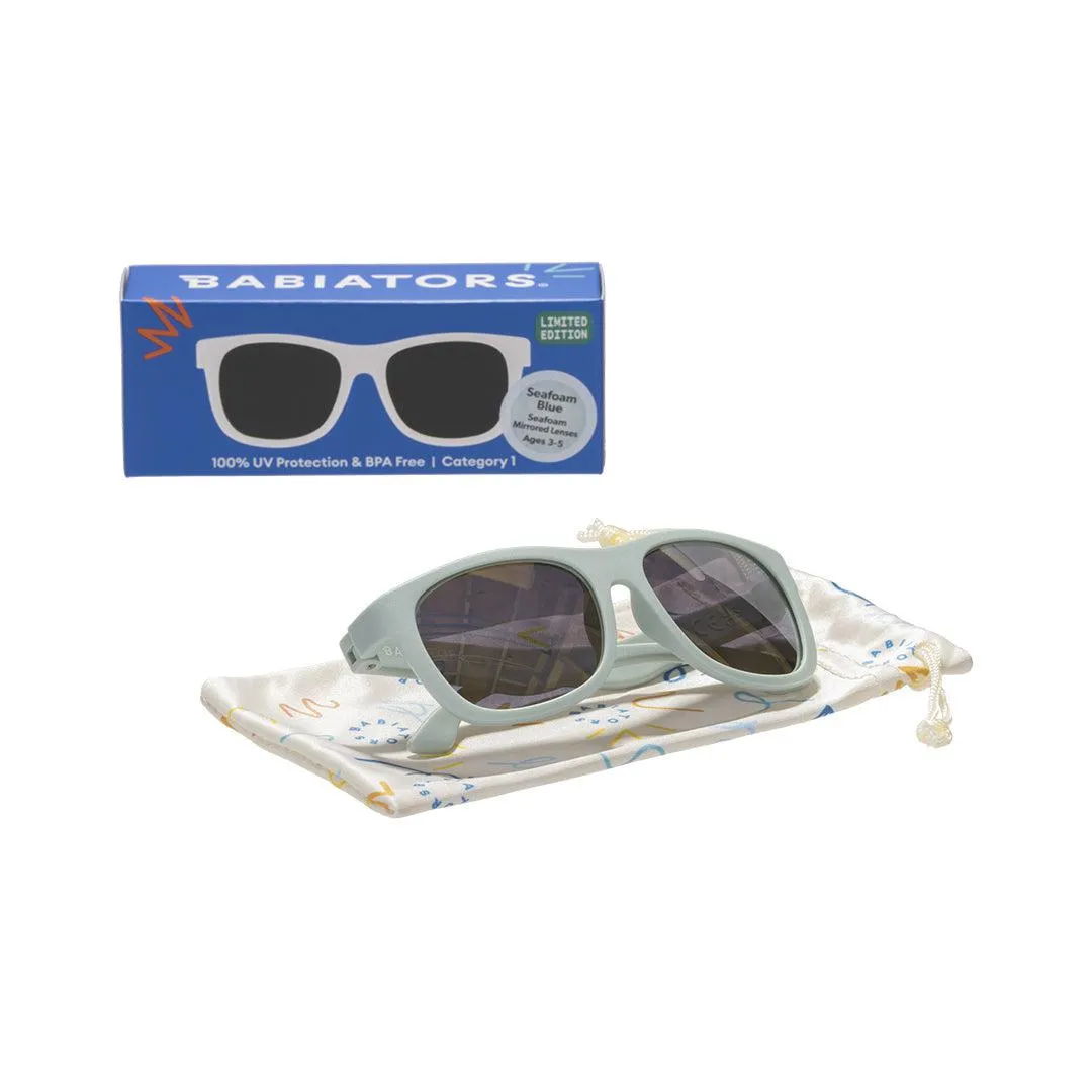 Babiators Original Mirrored Navigator Sunglasses - Seafoam Blue