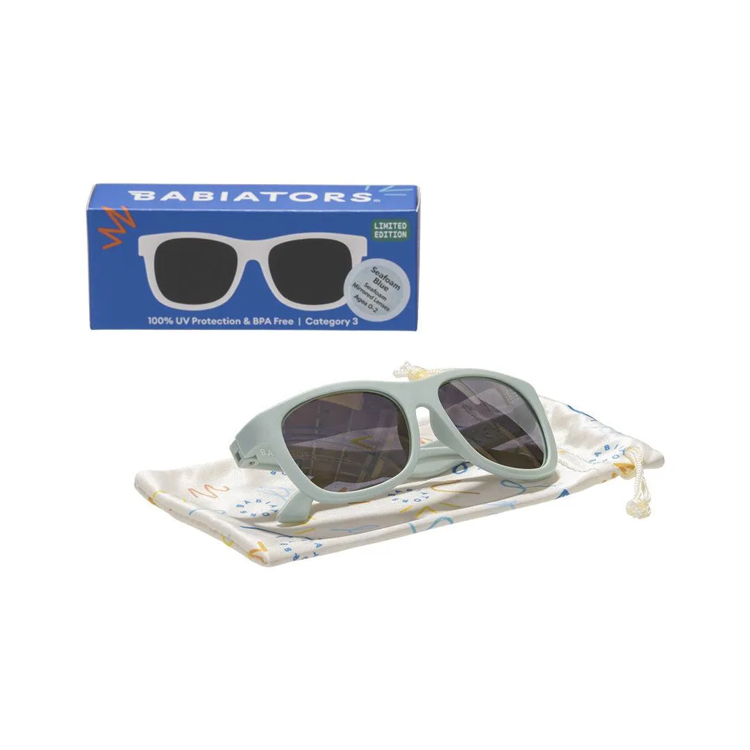 Babiators Original Mirrored Navigator Sunglasses - Seafoam Blue