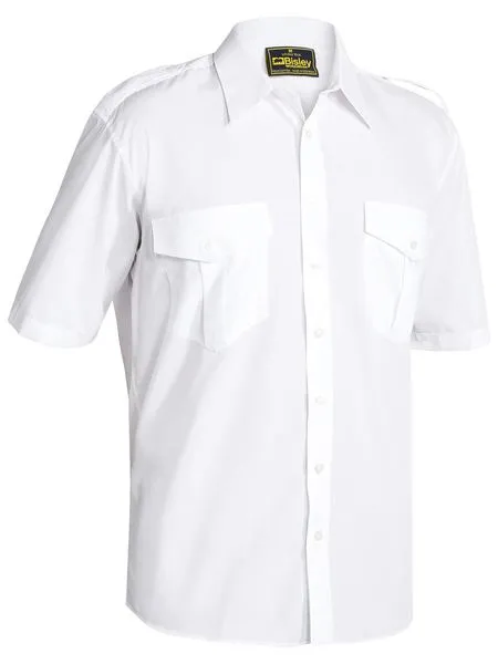 Bisley Epaulette Shirt - Short Sleeve-(B71526)