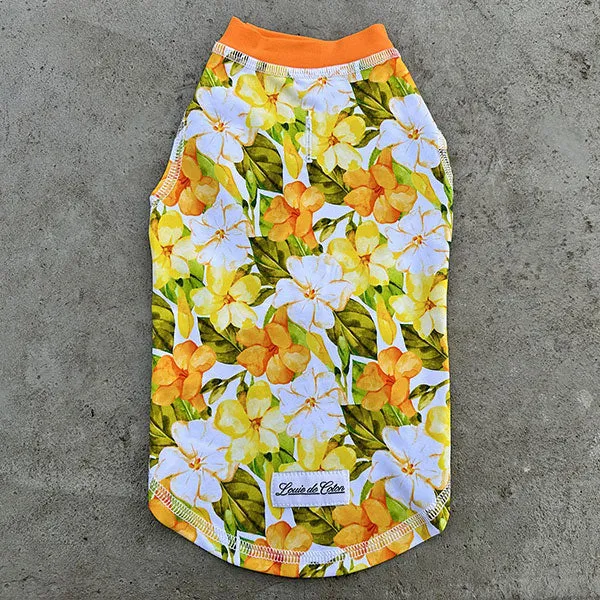 Calming Sleeveless Cooling Sun Tee UPF 50  Flowers