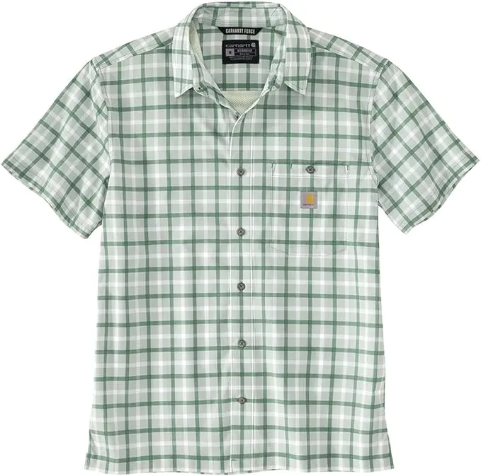 Carhartt Men's Force Sun Defender Relaxed Fit Lightweight Short-Sleeve Plaid Shirt