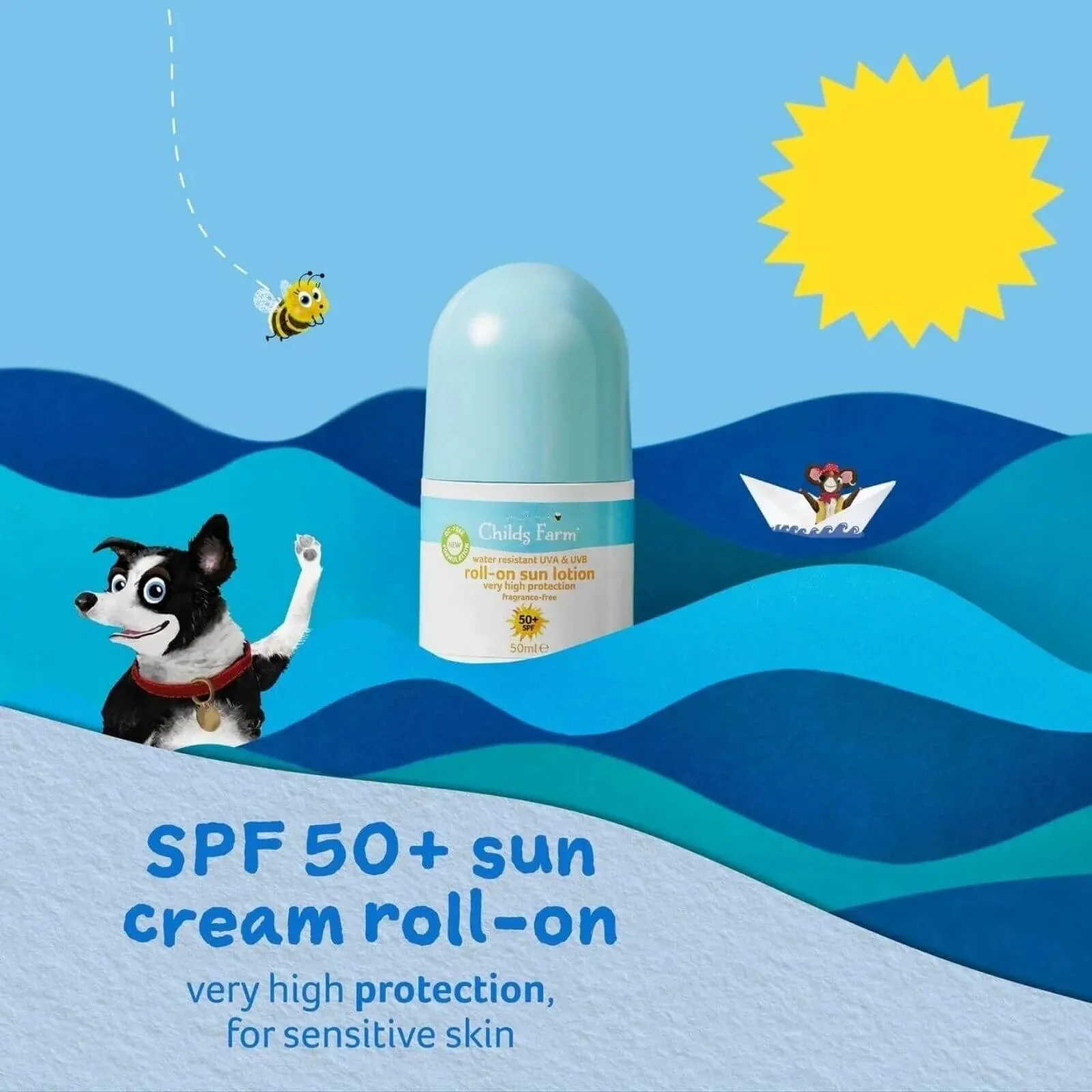 Childs Farm 50  SPF Roll-on Sun Lotion 50ml