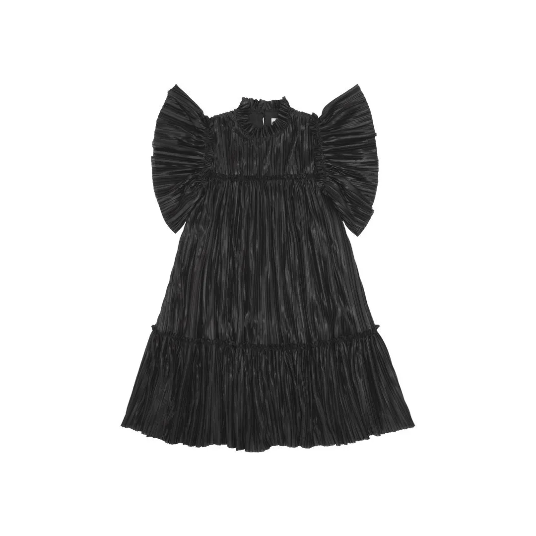 CHRISTINA ROHDE BLACK PLEATED DRESS