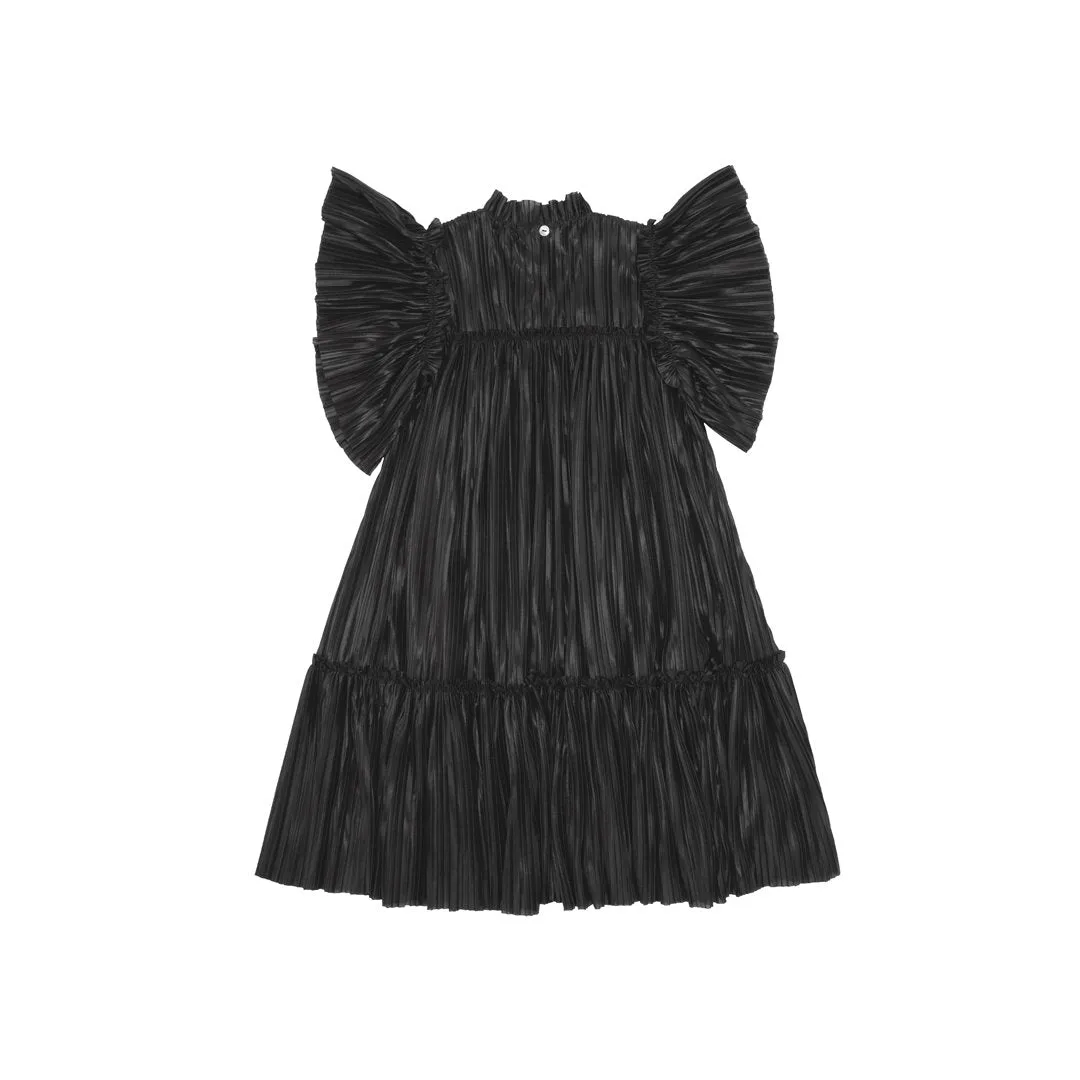 CHRISTINA ROHDE BLACK PLEATED DRESS