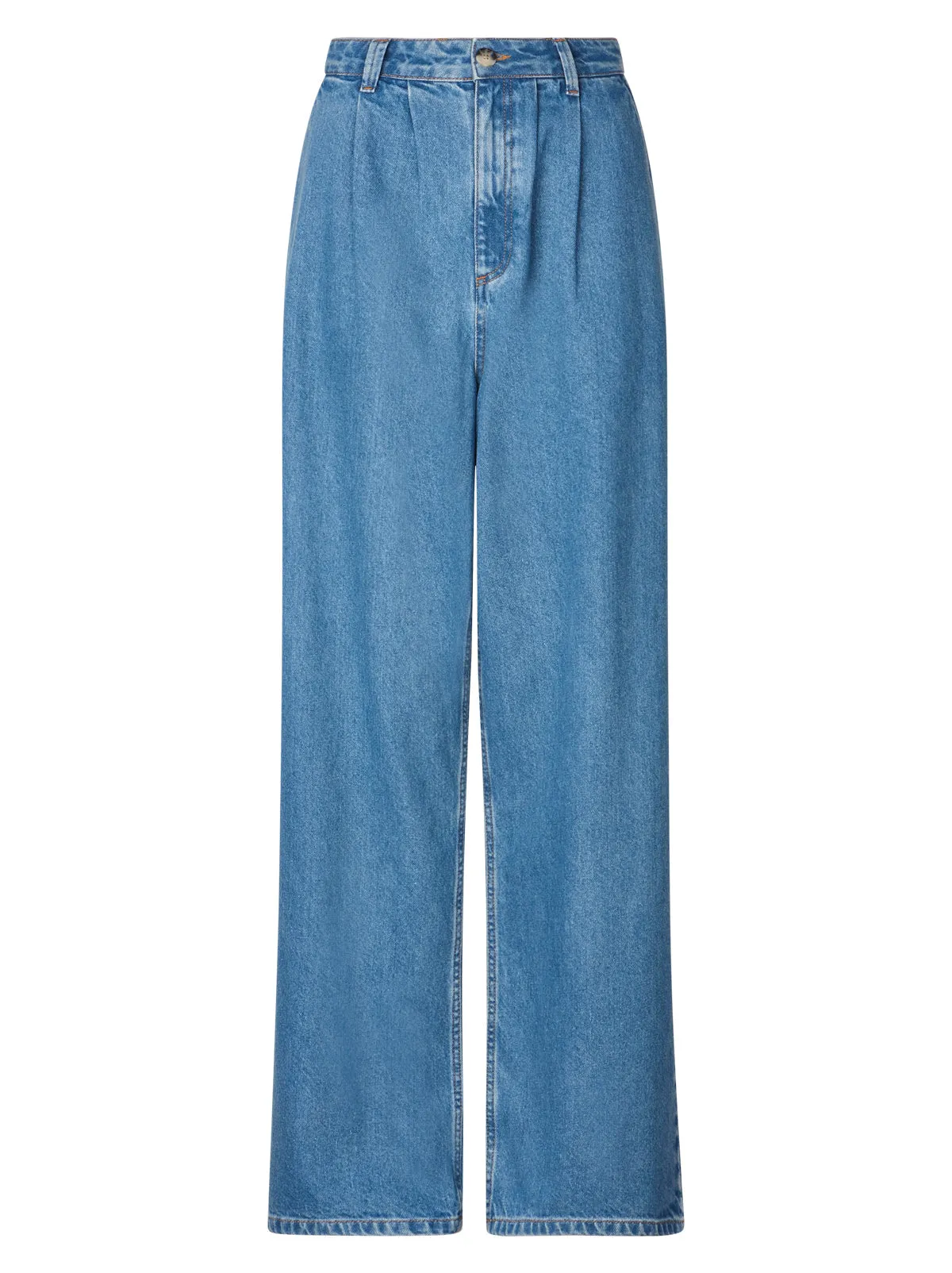 Edith Denim Pleated Front Trousers