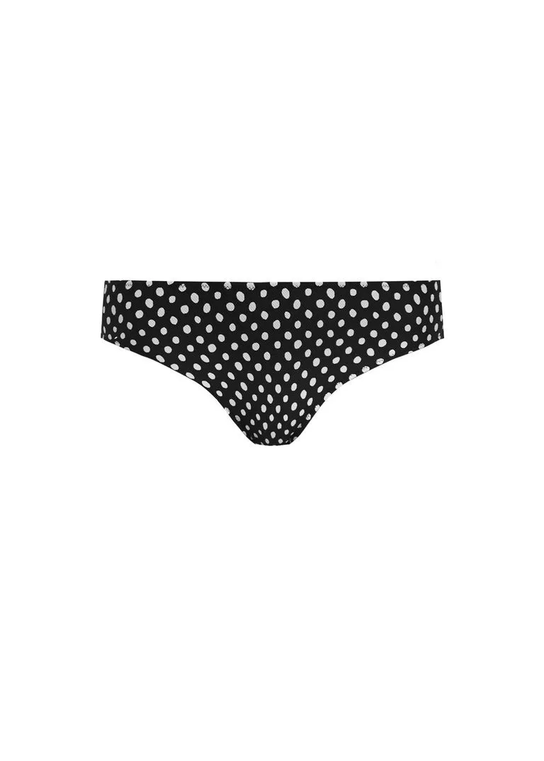 Fantasie Santa Monica Mid Rise Bikini Briefs, Black White