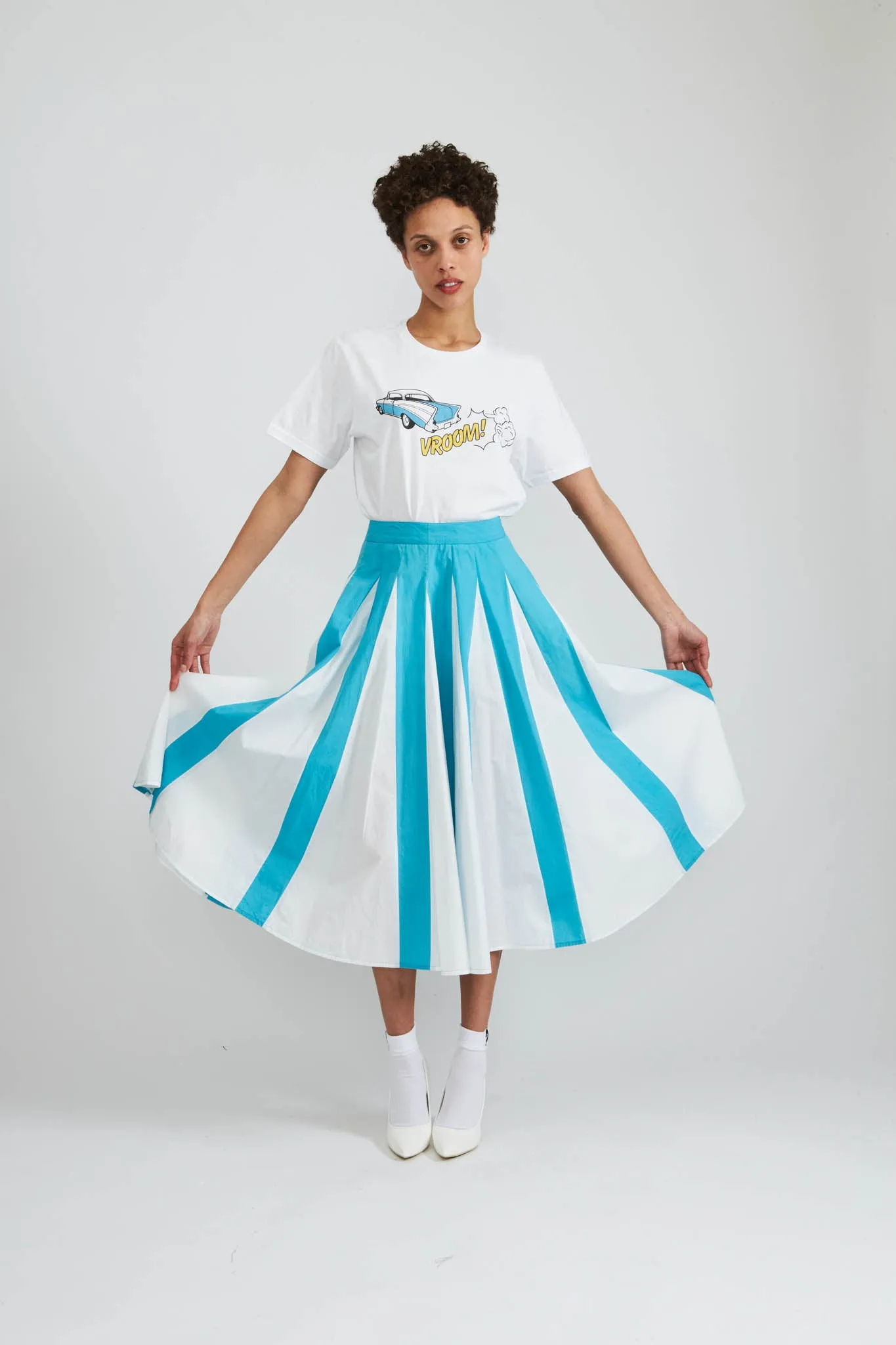 Freya Skirt in Scuba Blue