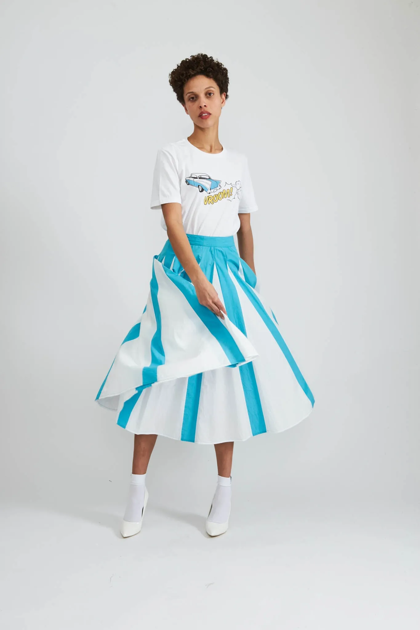 Freya Skirt in Scuba Blue