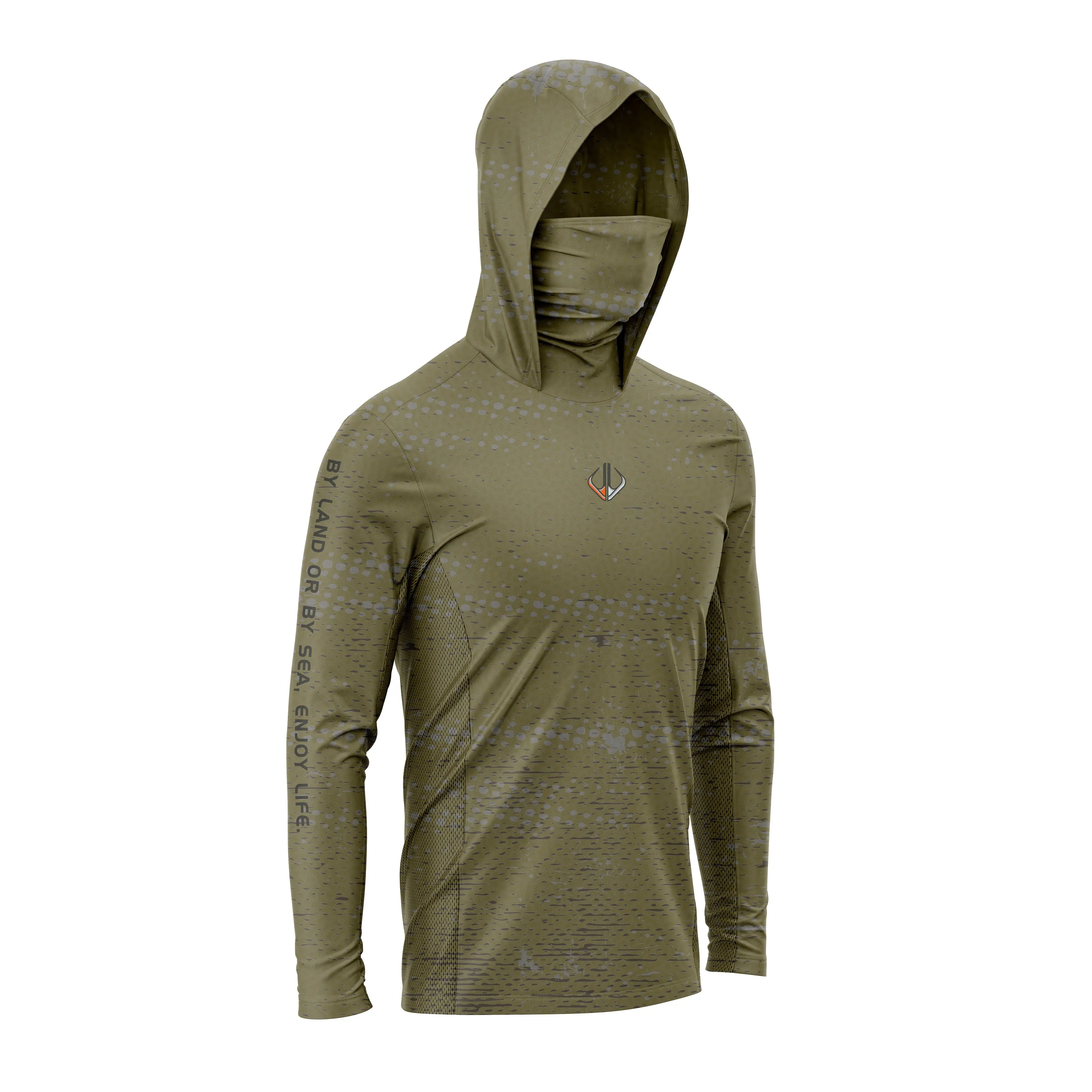 FULLY ADAPT - Long Sleeve UV Fishing Shirt with Hood and Mask