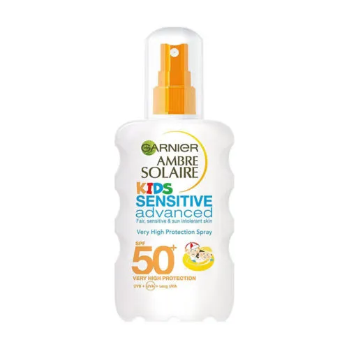 Garnier Ambre Solaire Kids Sensitive SPF50 Sun Cream Spray 200ml