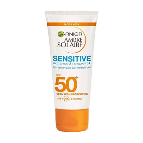 Garnier Ambre Solaire Sensitive SPF50  Face and Neck Sun Cream 50ml