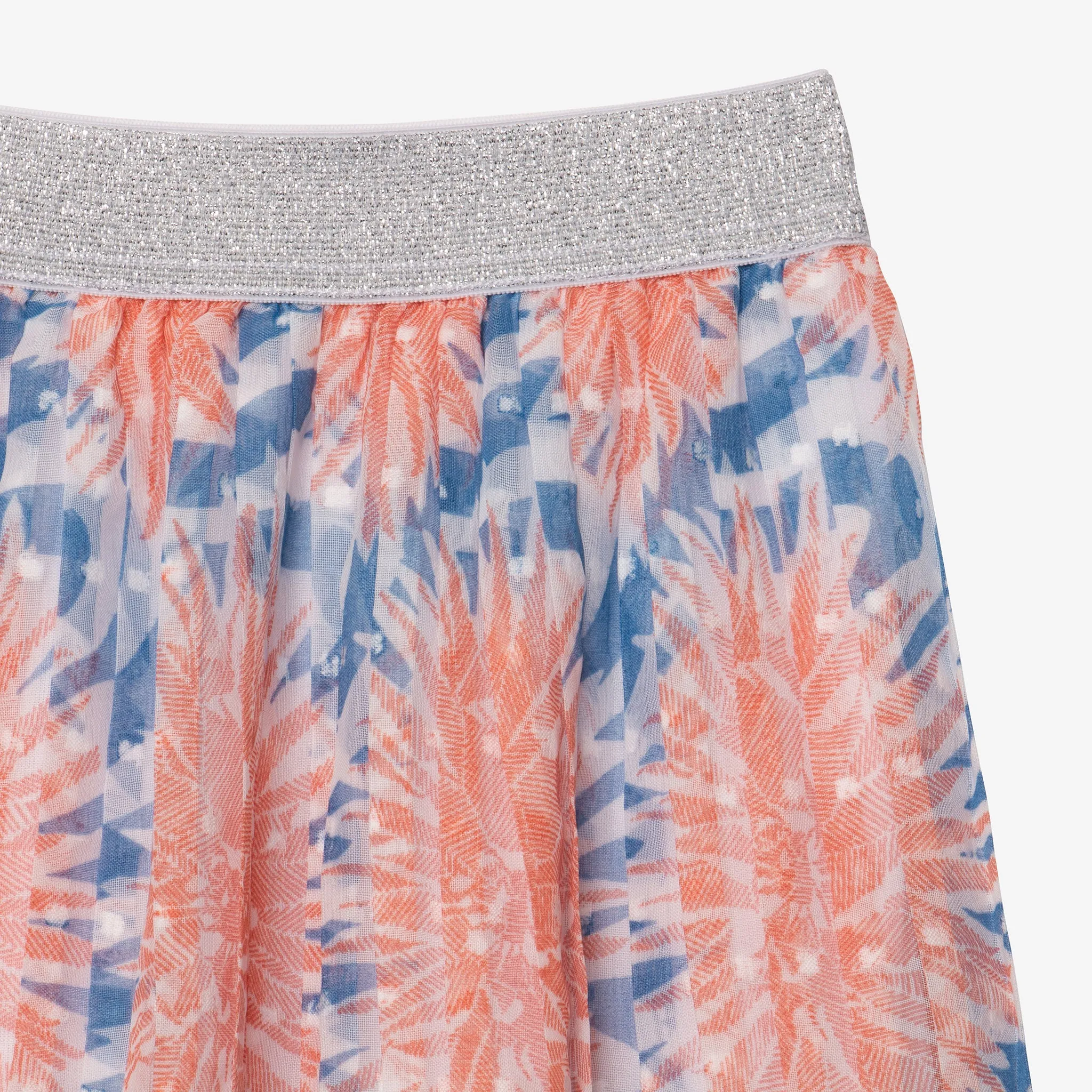 Girl pleated plumetis dahlias skirt