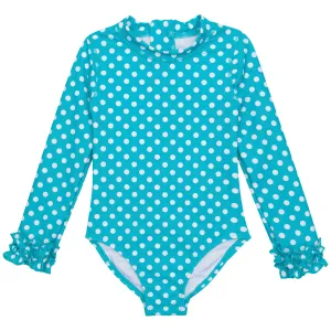 Girls Long Sleeve Surf Suit (One Piece Bodysuit) | "Scuba Sassy Surfer"