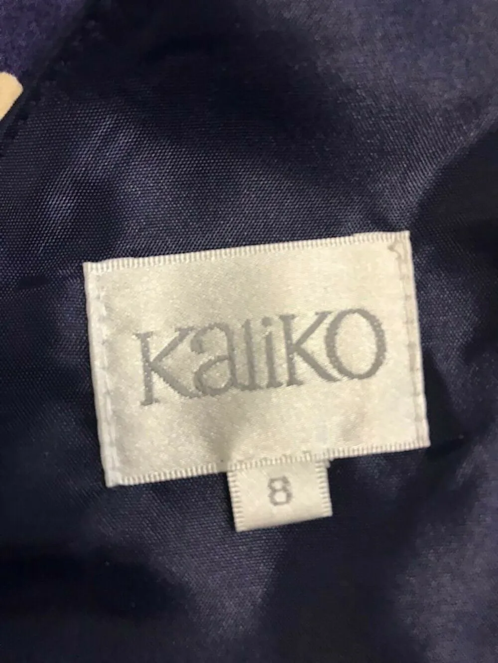 Kaliko Navy Blue Polka Dot 1950's Style Dress UK 8 US 4 EU 36