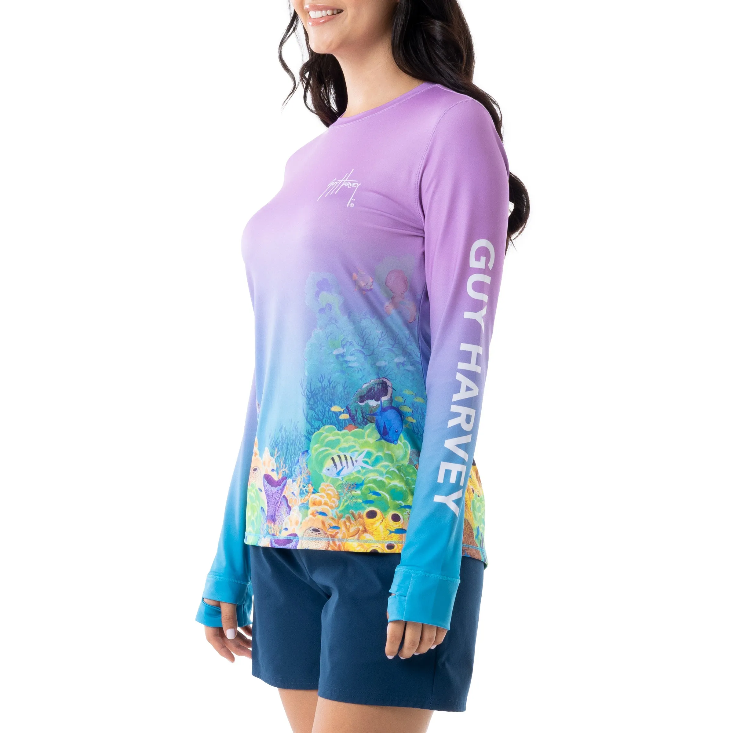 Ladies Hawksbill Paradise Long Sleeve Sun Protection Shirt