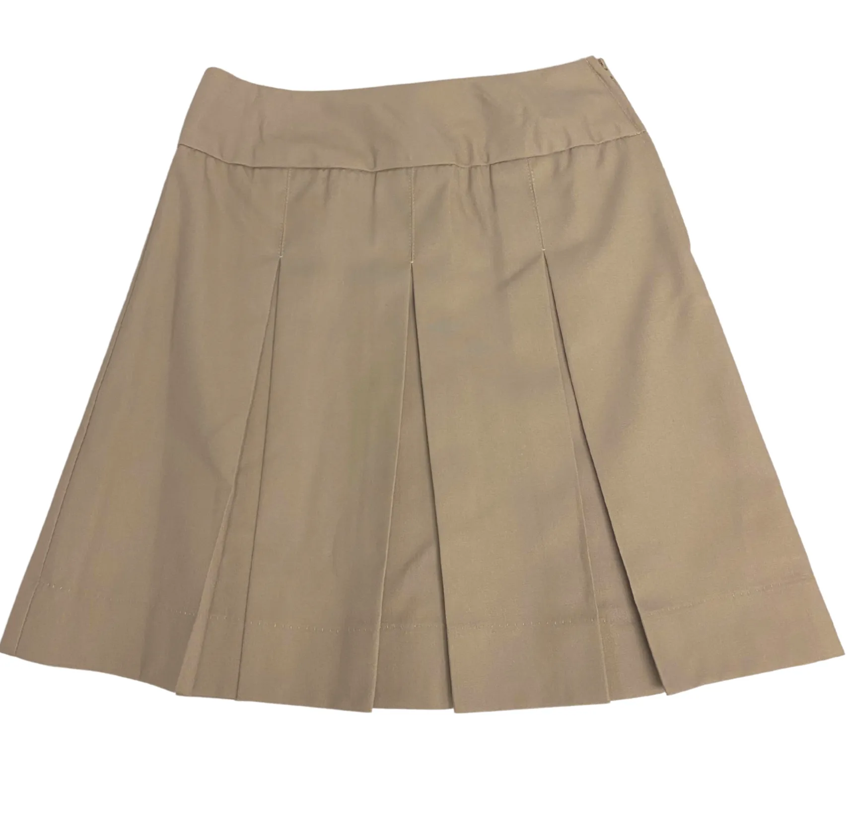 Low Rise Solid Pleated Skirt