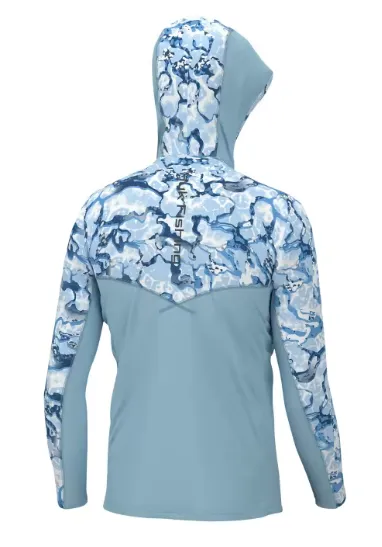 Men's Icon X LS Hoodie Inside Reef - Azure Blue