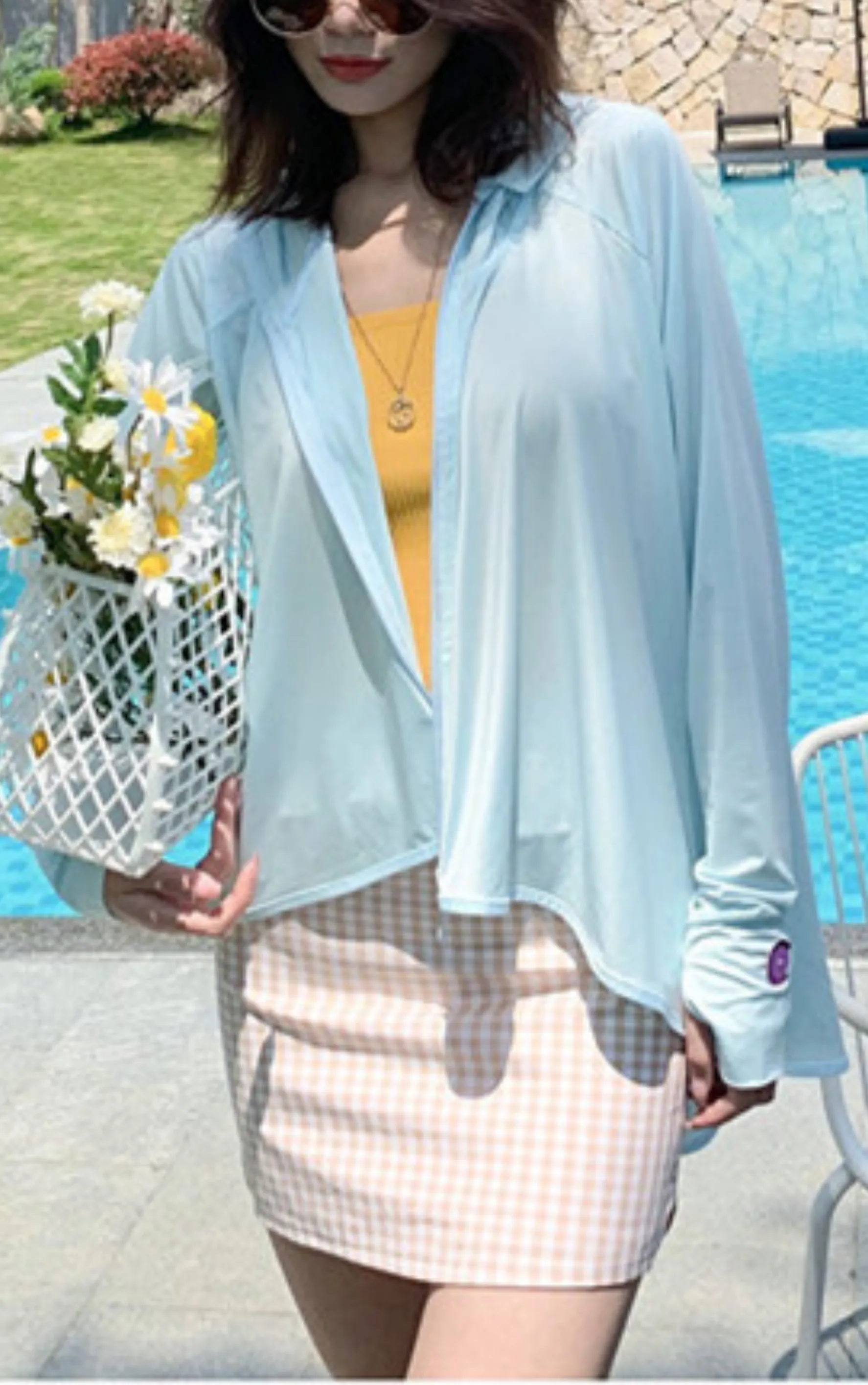 Mid-length Long Sleeve Sun Protection Jacket #72105