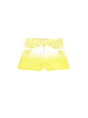 ML Yellow Tie Dye Twill Shorts