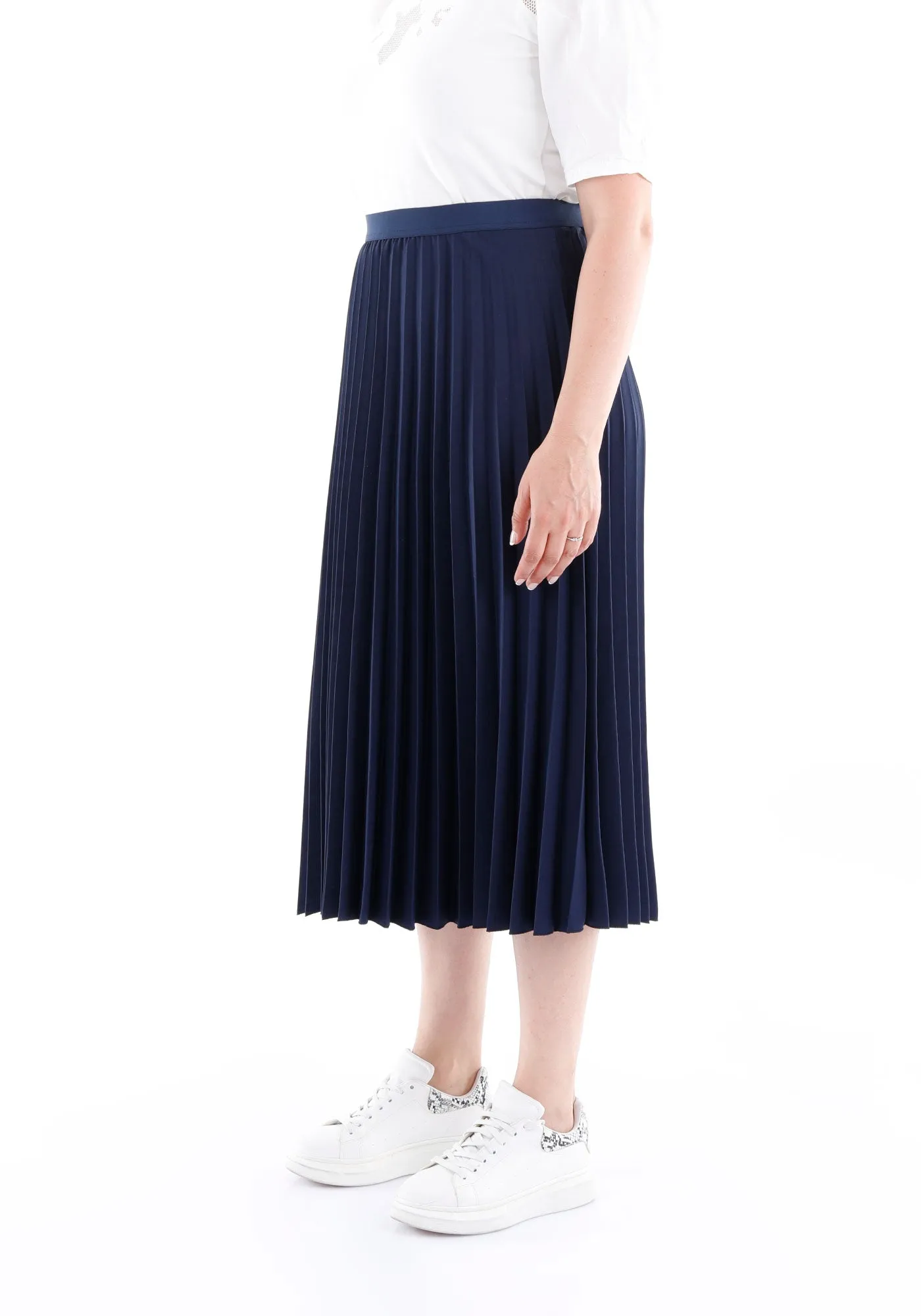 Oversized Accordion Plise Midi Pleated Skirt