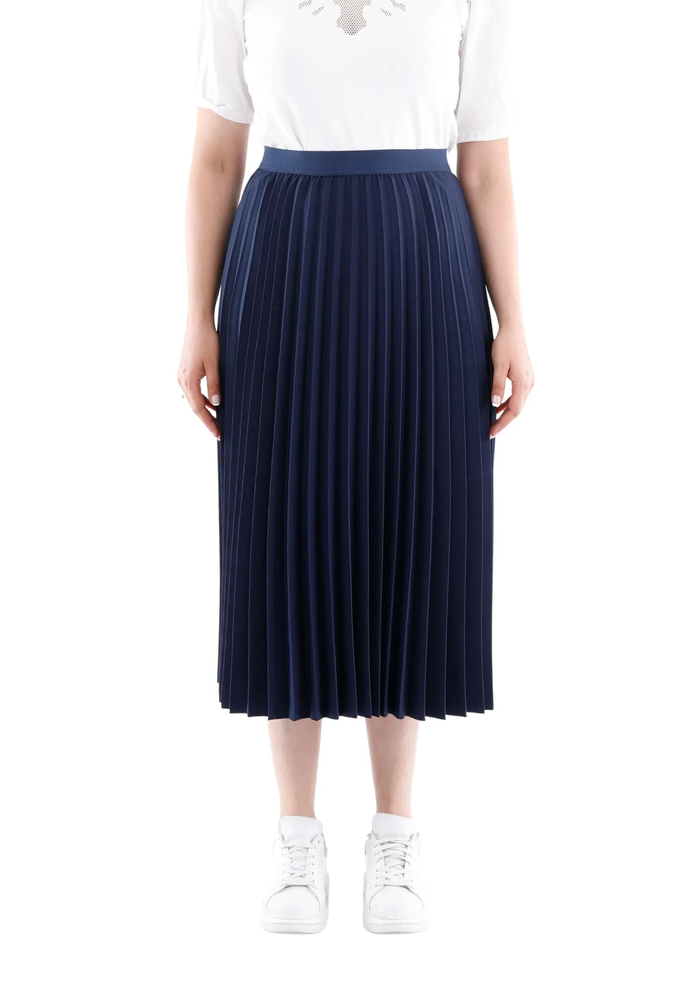 Oversized Accordion Plise Midi Pleated Skirt