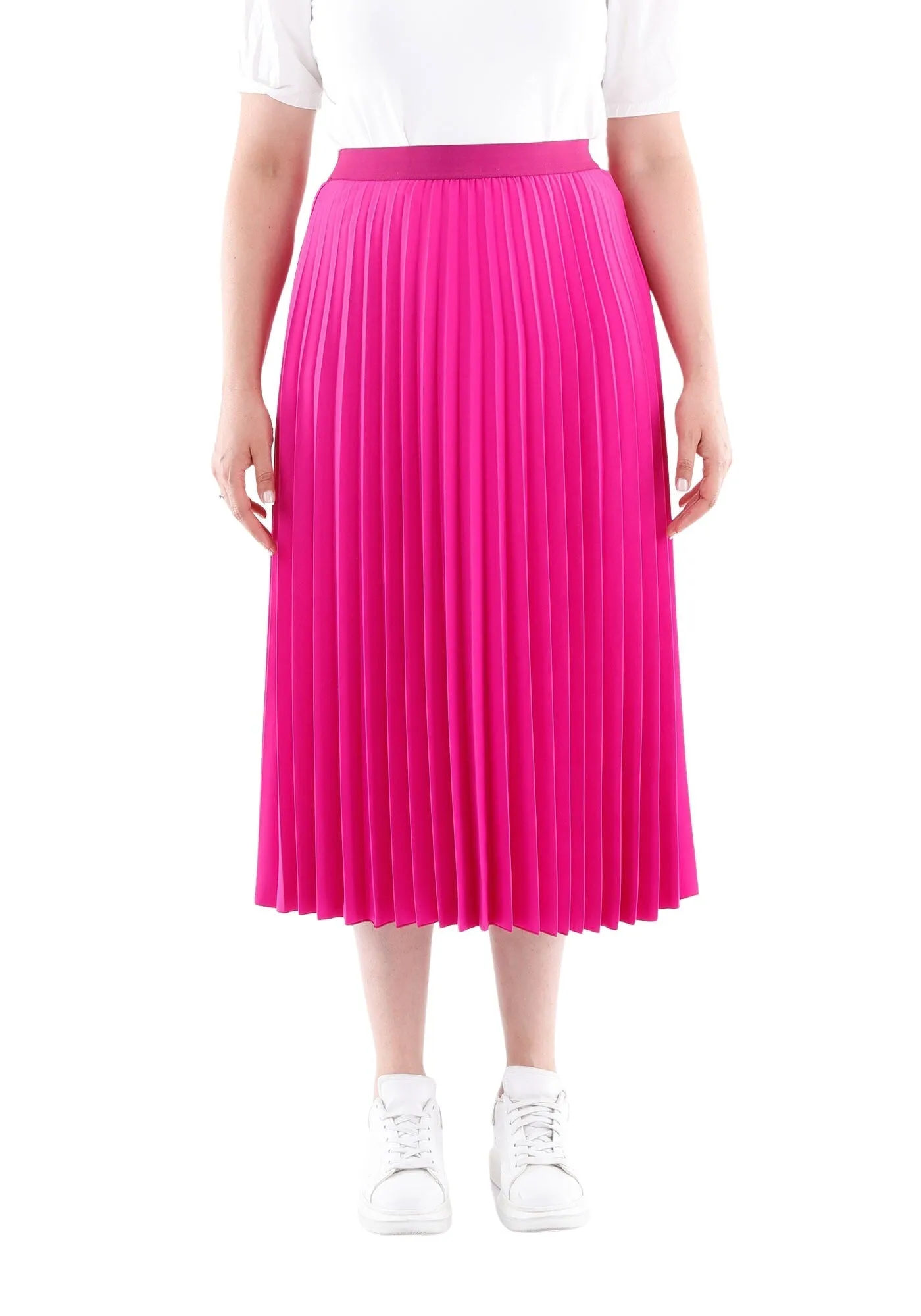 Oversized Accordion Plise Midi Pleated Skirt