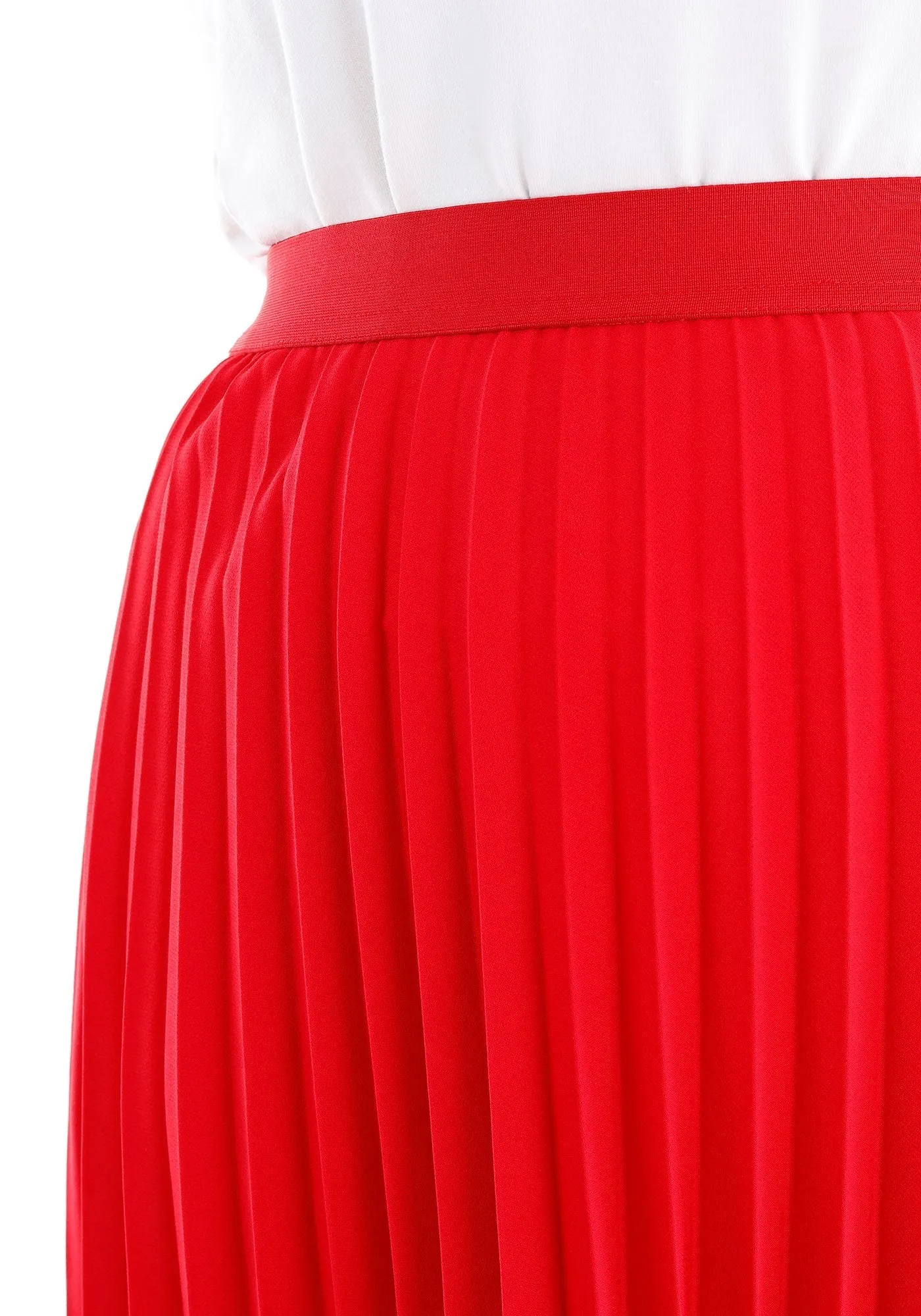 Oversized Accordion Plise Midi Pleated Skirt