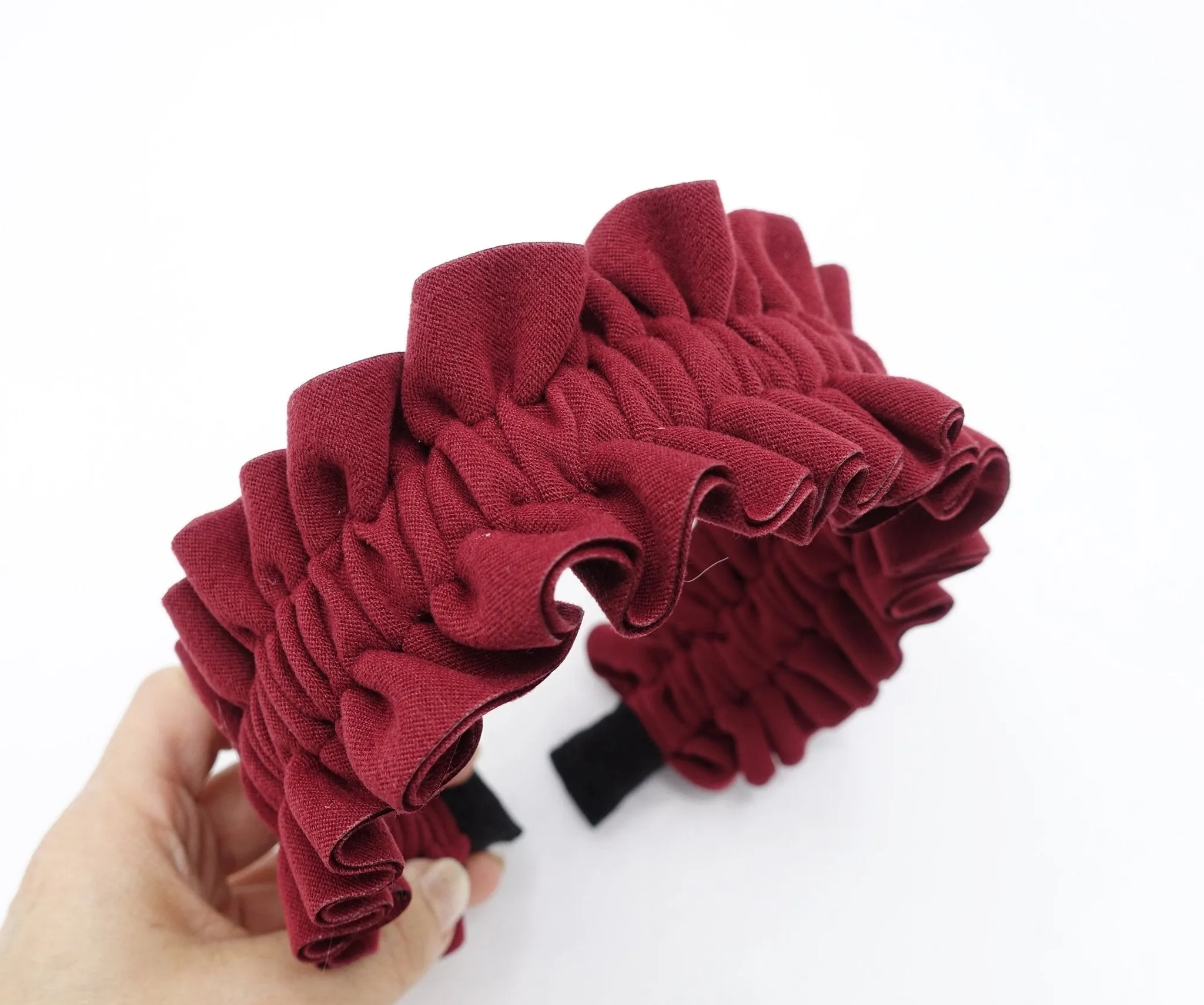 pleats ruffle wave headband