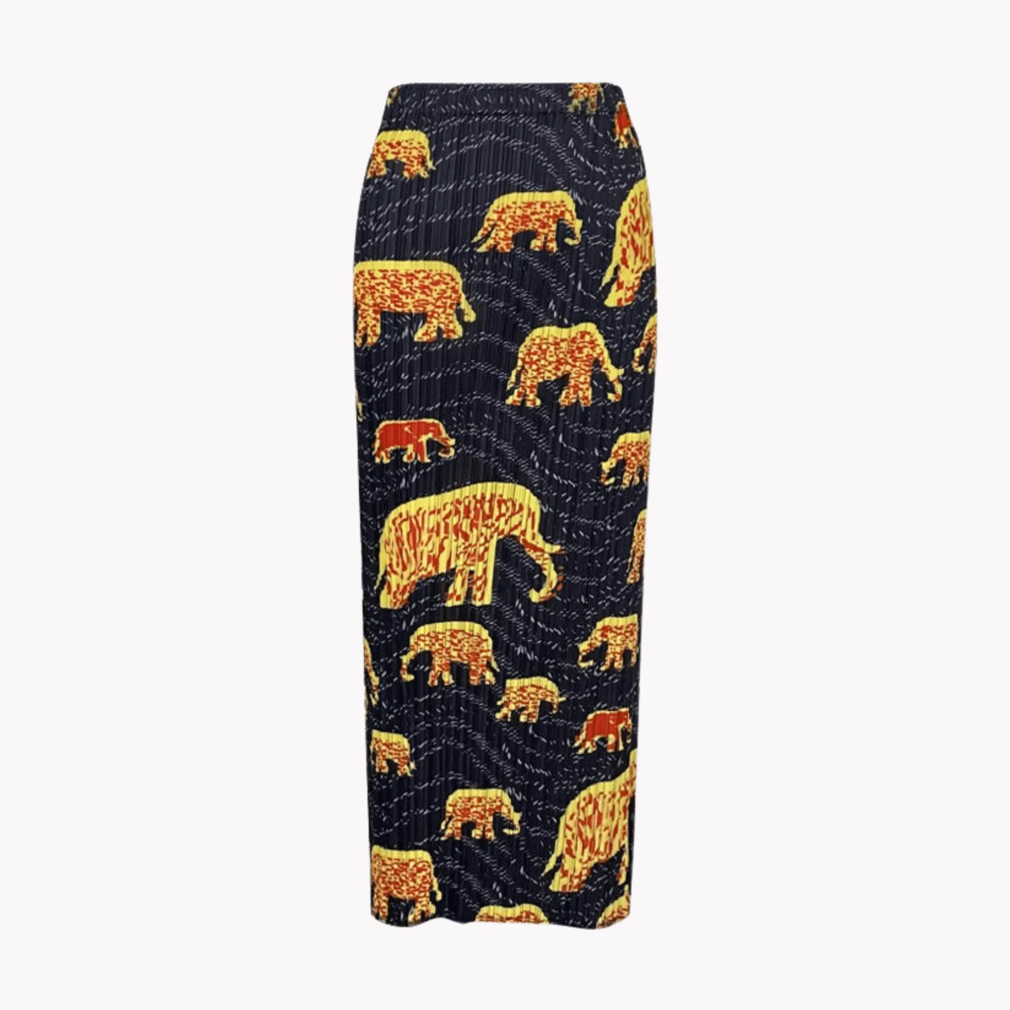 Pre Order:  Gold Elephant Pencil Skirt