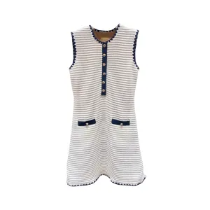 Pre Order:  Striped Sleeveless Knitted Mini Dress