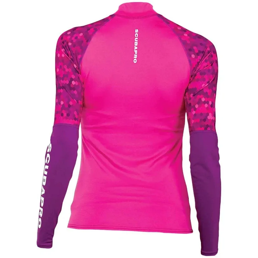 ScubaPro Flamingo Rash Guard Womens, Long Sleeve (UPF50) - Pink