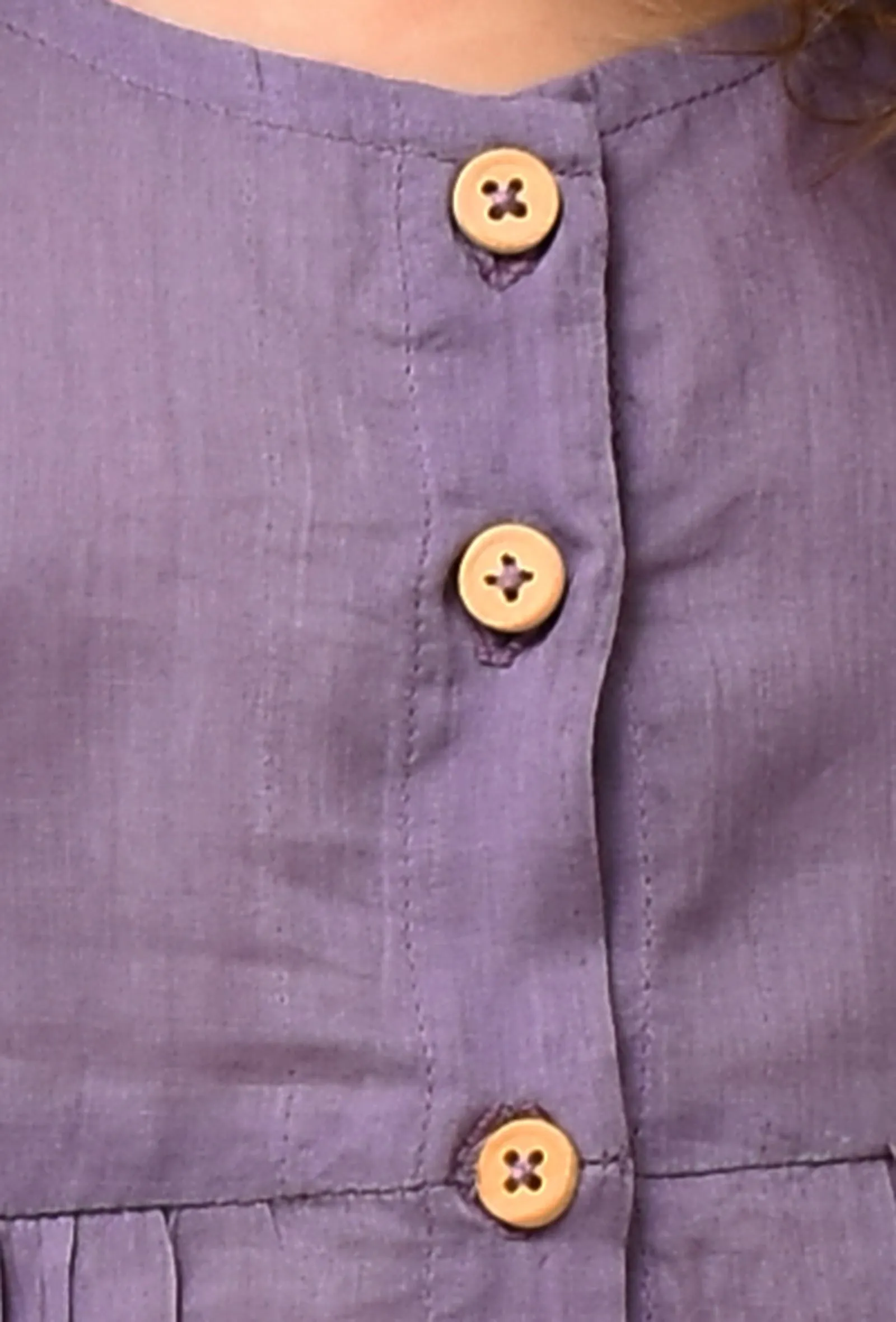 Set Of 2: Mauve Mul Mul Kurta With Shorts