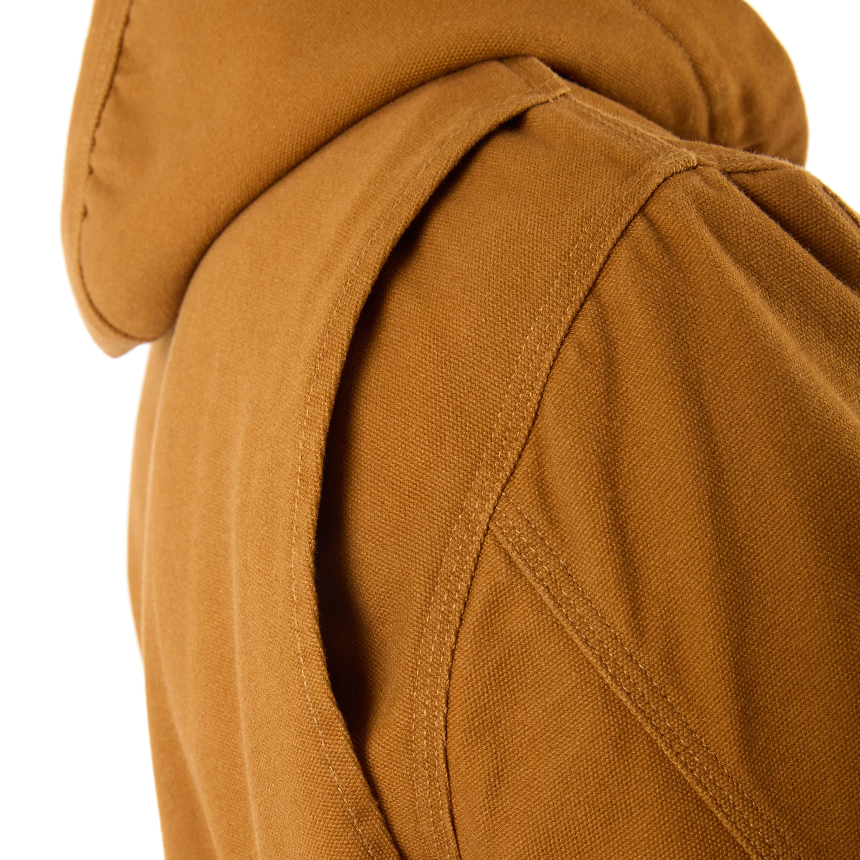 SHERPA-LINED DUCK CANVAS HOODED WORK JACKET