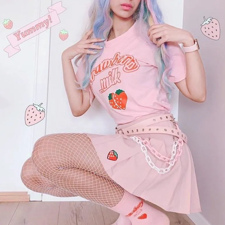 Strawberry Tennis Skirt