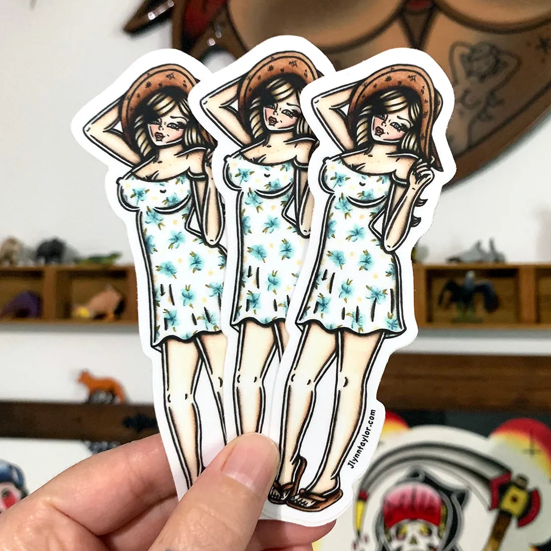 Sundress Pinup Sticker