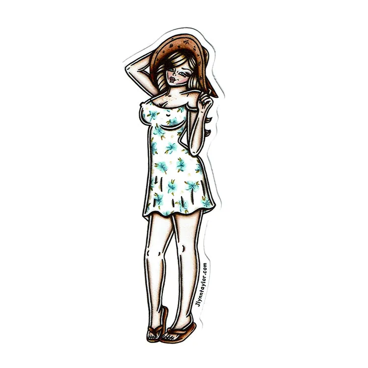 Sundress Pinup Sticker