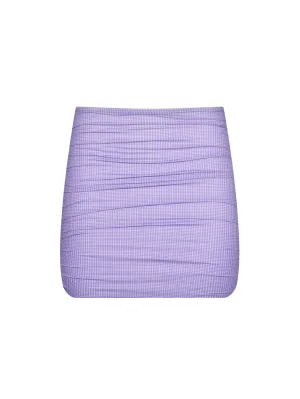 The Twiggy Miniskirt – Violet (Microcheck)