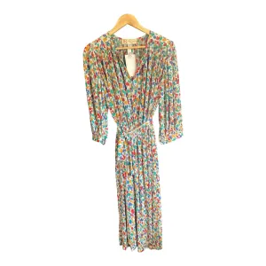 Tricosa Multi-Coloured 3/4 Sleeved Mid Length Dress UK Size 16