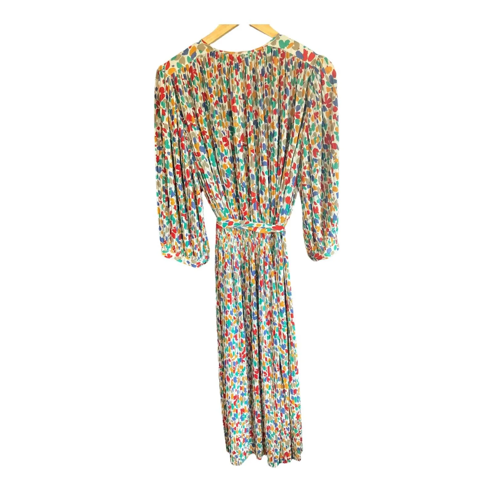 Tricosa Multi-Coloured 3/4 Sleeved Mid Length Dress UK Size 16