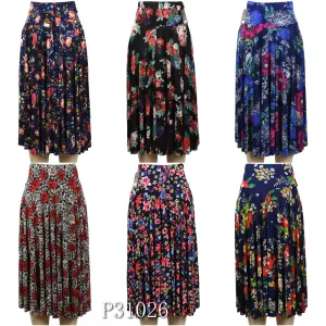 Wholesale Fashion Flower Print Long Maxi Skirts, P31026