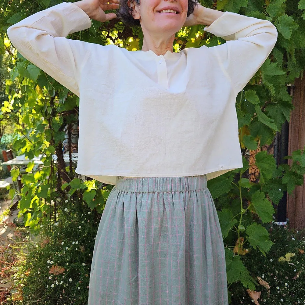 Women's Garden Sun Shirt in Organic Seersucker