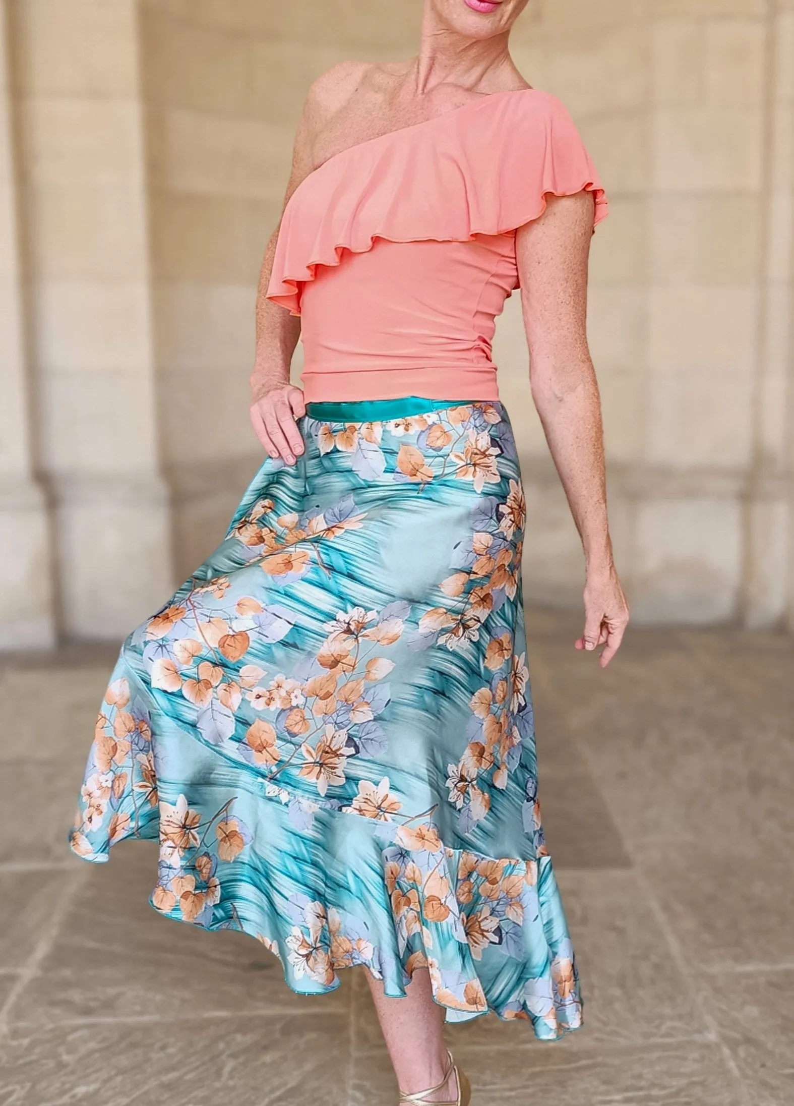 Wrap Satin Skirt